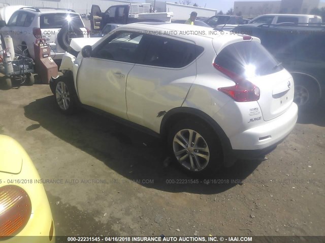 JN8AF5MRXET450936 - 2014 NISSAN JUKE S/SV/SL/NISMO WHITE photo 3