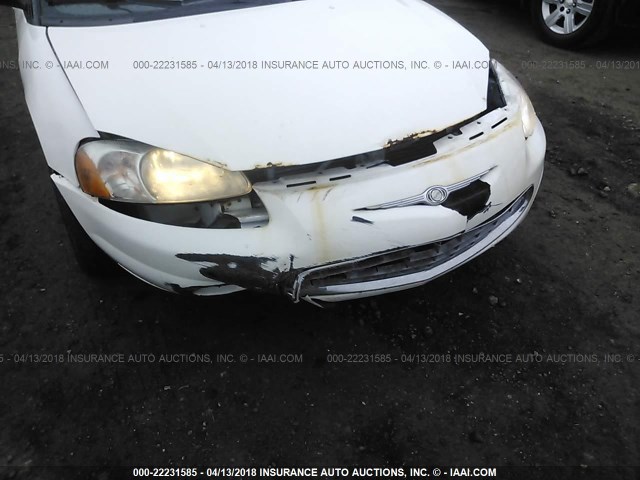 1C3EL75R82N328984 - 2002 CHRYSLER SEBRING GTC WHITE photo 6