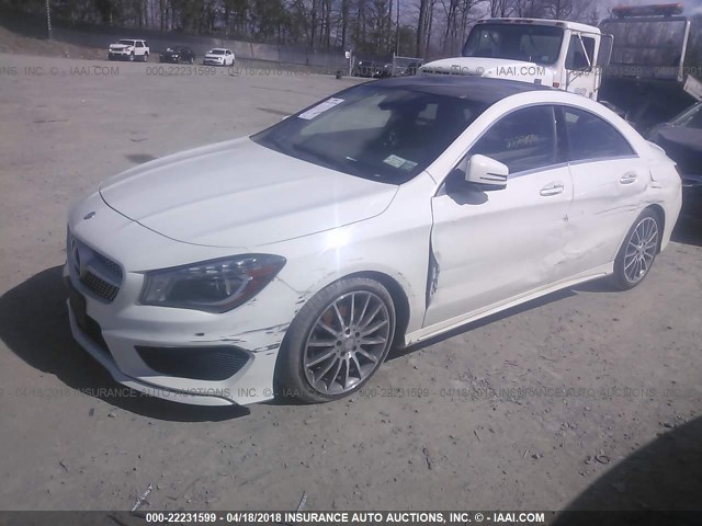 WDDSJ4GB8GN308640 - 2016 MERCEDES-BENZ CLA 250 4MATIC WHITE photo 2