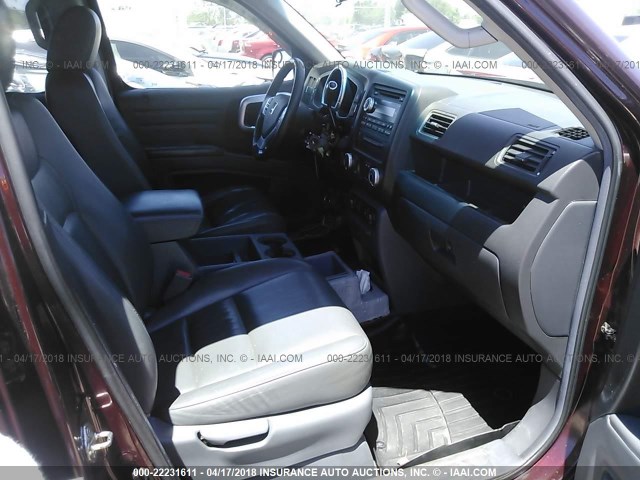 2HJYK16548H001810 - 2008 HONDA RIDGELINE RTL BURGUNDY photo 5