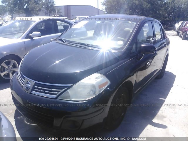 3N1BC11E09L482178 - 2009 NISSAN VERSA S/SL BLACK photo 2