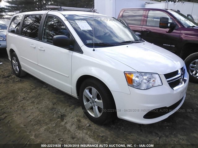 2C4RDGBG7DR568868 - 2013 DODGE GRAND CARAVAN SE WHITE photo 1