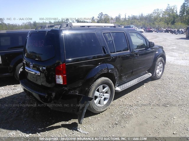 5N1AR18U88C642950 - 2008 NISSAN PATHFINDER S/LE/SE BLACK photo 4