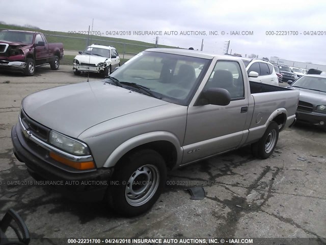 1GCCS1448XK131265 - 1999 CHEVROLET S TRUCK S10 Champagne photo 2