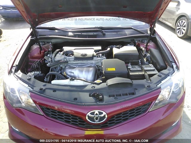 4T1BF1FK6DU700850 - 2013 TOYOTA CAMRY L/SE/LE/XLE 红色 照片 10