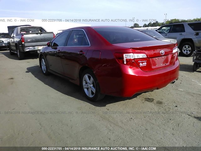 4T1BF1FK6DU700850 - 2013 TOYOTA CAMRY L/SE/LE/XLE 红色 照片 3