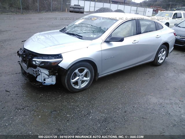 1G1ZB5ST0GF253874 - 2016 CHEVROLET MALIBU LS ვერცხლისფერი ფოტო 2