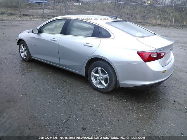 1G1ZB5ST0GF253874 - 2016 CHEVROLET MALIBU LS ვერცხლისფერი ფოტო 3