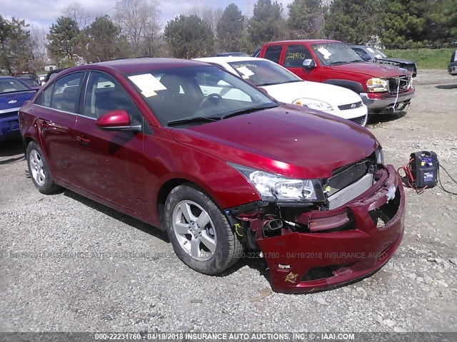 1G1PC5SB0D7141836 - 2013 CHEVROLET CRUZE LT RED photo 1