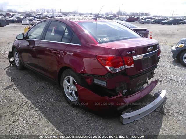 1G1PC5SB0D7141836 - 2013 CHEVROLET CRUZE LT RED photo 3