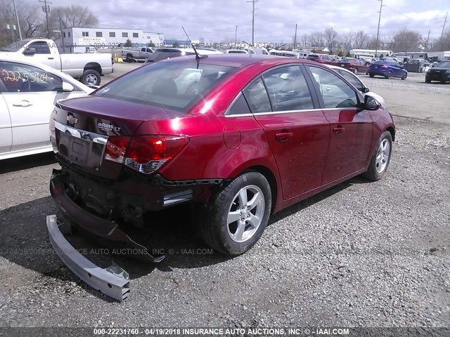 1G1PC5SB0D7141836 - 2013 CHEVROLET CRUZE LT RED photo 4