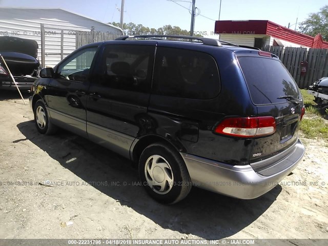 4T3ZF13C31U372205 - 2001 TOYOTA SIENNA LE/XLE BLUE photo 3