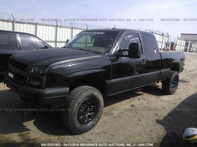 2GCEK19T231147528 - 2003 CHEVROLET SILVERADO K1500 BLACK photo 2