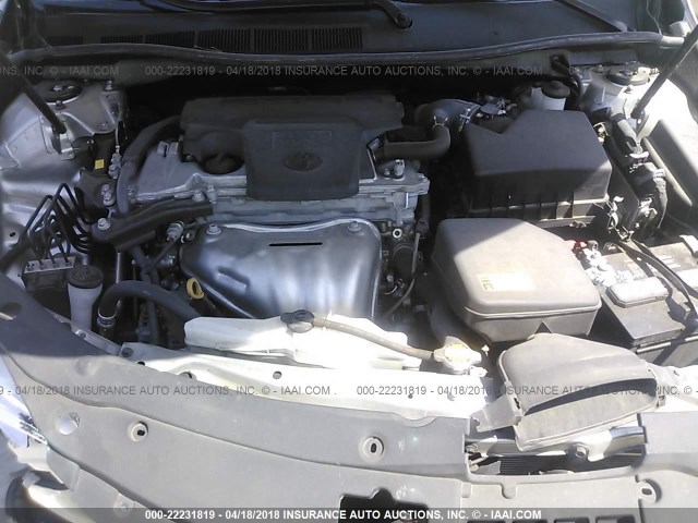 4T1BF1FK1FU006943 - 2015 TOYOTA CAMRY LE/XLE/SE/XSE SILVER photo 10
