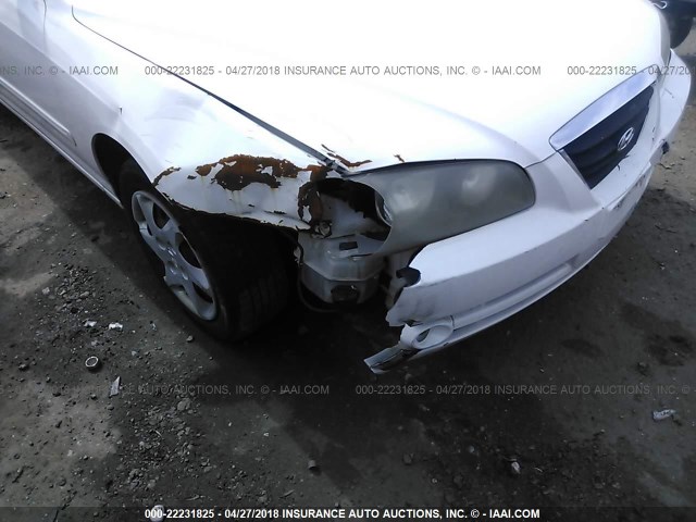 KMHDN46D54U799885 - 2004 HYUNDAI ELANTRA GLS/GT WHITE photo 6