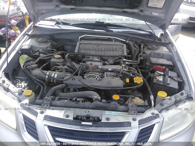 JF4GG22605G057961 - 2005 SAAB 9-2 AERO SILVER photo 10