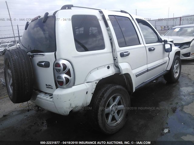 1J4GK58K36W108253 - 2006 JEEP LIBERTY LIMITED WHITE photo 4