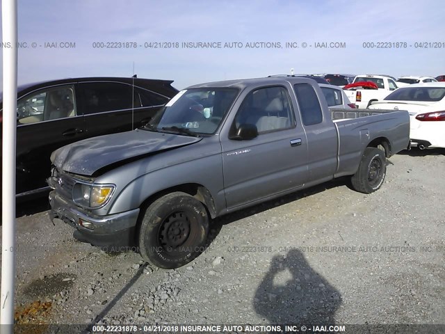 4TAUN53B6SZ030675 - 1995 TOYOTA TACOMA XTRACAB GRAY photo 2