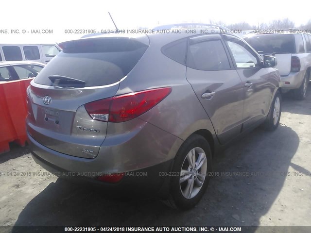 KM8JUCAC3AU093461 - 2010 HYUNDAI TUCSON GLS/LIMITED 棕色 照片 4