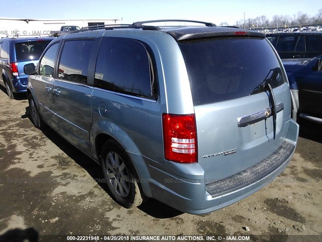 2A8HR54P28R151400 - 2008 CHRYSLER TOWN & COUNTRY TOURING Light Blue photo 3