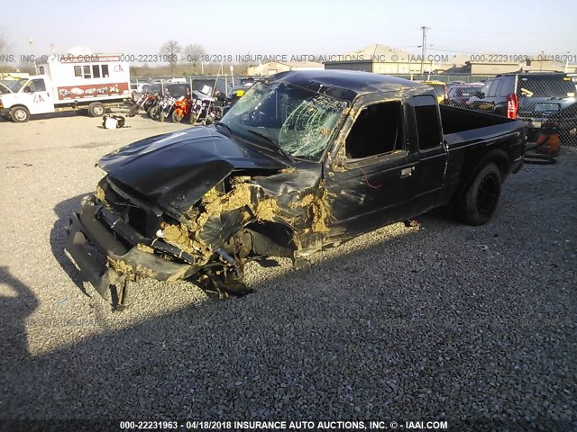 1FTZR45E34TA09174 - 2004 FORD RANGER SUPER CAB BLACK photo 2