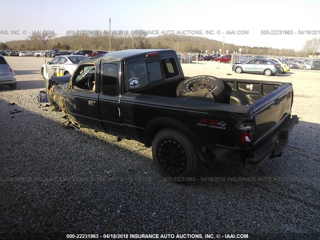 1FTZR45E34TA09174 - 2004 FORD RANGER SUPER CAB BLACK photo 3