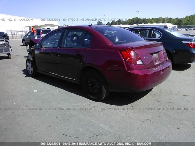 1G8AJ58F86Z156664 - 2006 SATURN ION LEVEL 2 BURGUNDY photo 3