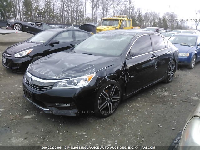 1HGCR2F54GA102490 - 2016 HONDA ACCORD SPORT 黑色 照片 2