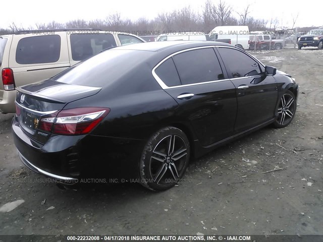 1HGCR2F54GA102490 - 2016 HONDA ACCORD SPORT 黑色 照片 4