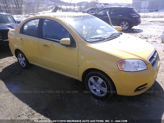 KL1TD56638B053860 - 2008 CHEVROLET AVEO LS YELLOW photo 1