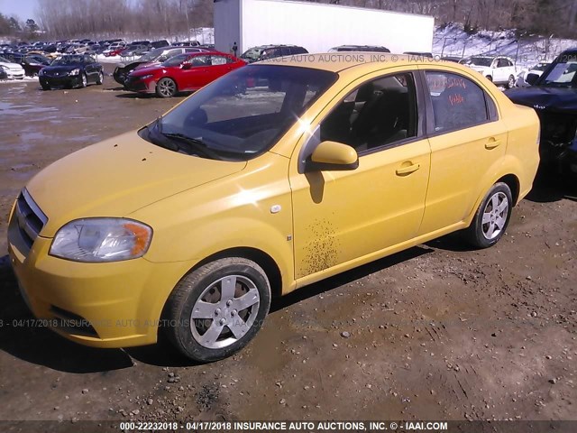 KL1TD56638B053860 - 2008 CHEVROLET AVEO LS YELLOW photo 2