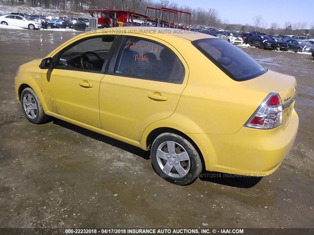 KL1TD56638B053860 - 2008 CHEVROLET AVEO LS YELLOW photo 3