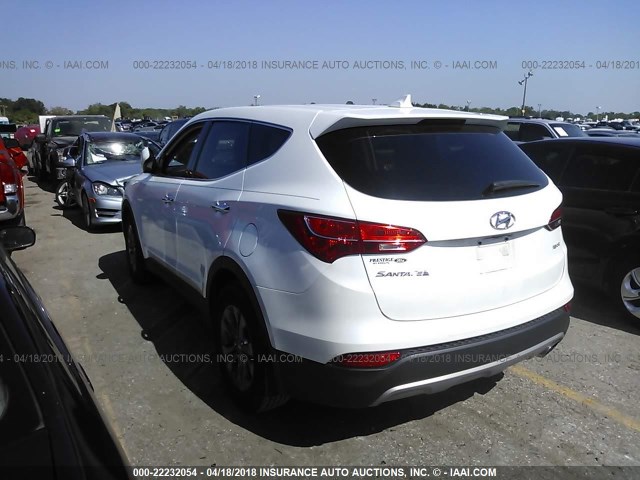 5XYZT3LB5FG246784 - 2015 HYUNDAI SANTA FE SPORT  WHITE photo 3