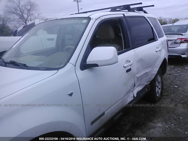 1FMCU04148KB47504 - 2008 FORD ESCAPE LIMITED WHITE photo 6