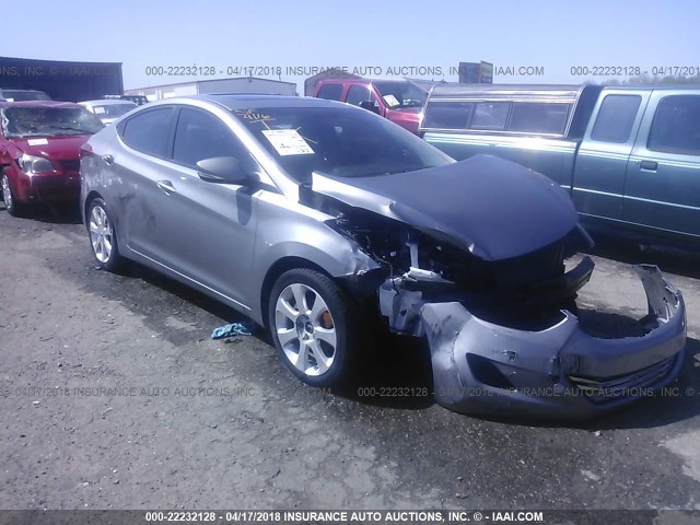 KMHDH4AE7BU100261 - 2011 HYUNDAI ELANTRA GLS/LIMITED GRAY photo 1