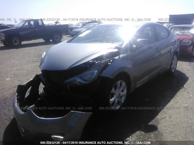 KMHDH4AE7BU100261 - 2011 HYUNDAI ELANTRA GLS/LIMITED GRAY photo 2