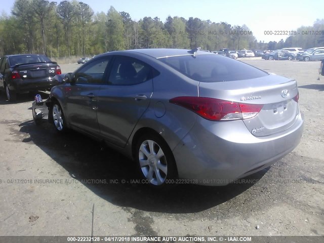 KMHDH4AE7BU100261 - 2011 HYUNDAI ELANTRA GLS/LIMITED GRAY photo 3