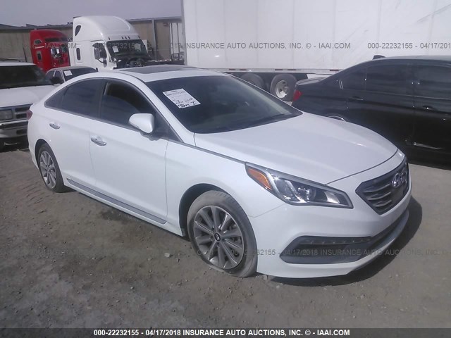 5NPE34AF0HH585345 - 2017 HYUNDAI SONATA SPORT/LIMITED WHITE photo 1