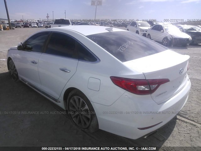 5NPE34AF0HH585345 - 2017 HYUNDAI SONATA SPORT/LIMITED WHITE photo 3