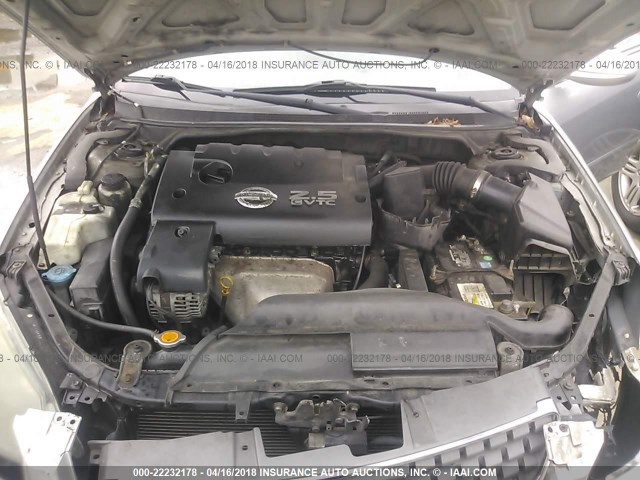 1N4AL11D06N343850 - 2006 NISSAN ALTIMA S/SL SILVER photo 10