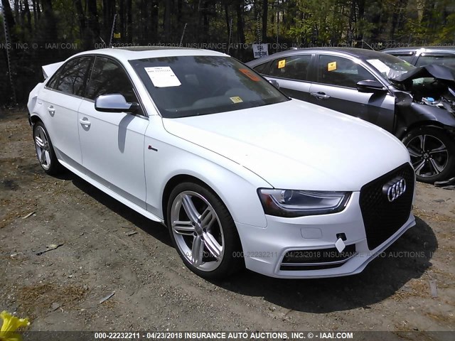 WAUBGAFL5FA019753 - 2015 AUDI S4 PREMIUM PLUS WHITE photo 1