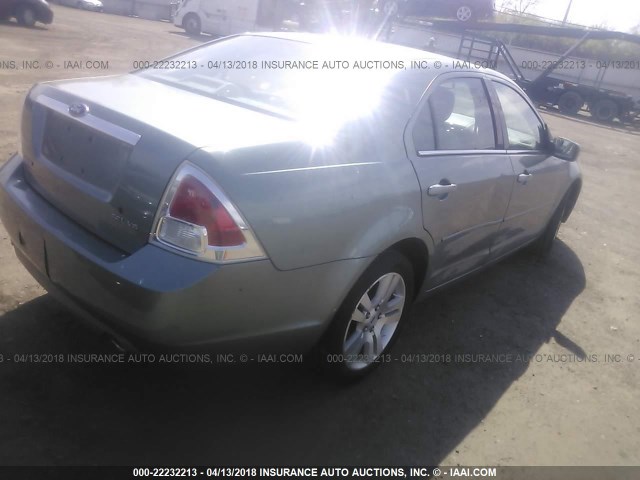3FAFP08176R129838 - 2006 FORD FUSION SEL GREEN photo 4