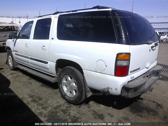 3GKFK16Z85G125514 - 2005 GMC YUKON XL K1500 WHITE photo 3