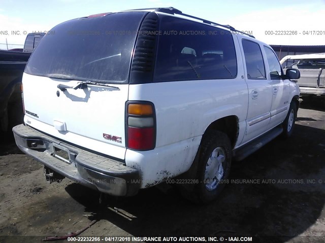 3GKFK16Z85G125514 - 2005 GMC YUKON XL K1500 WHITE photo 4