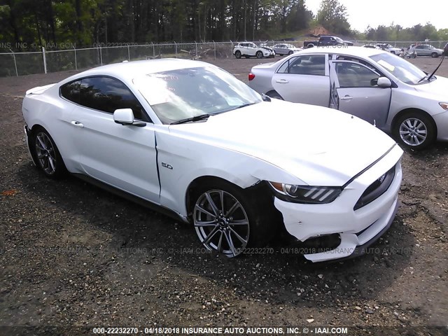 1FA6P8CF5G5331809 - 2016 FORD MUSTANG GT WHITE photo 1