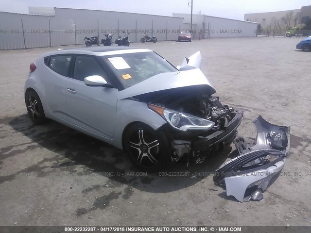 KMHTC6AD6FU232334 - 2015 HYUNDAI VELOSTER SILVER photo 1