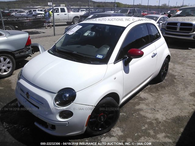 3C3CFFARXGT246213 - 2016 FIAT 500 POP WHITE photo 2