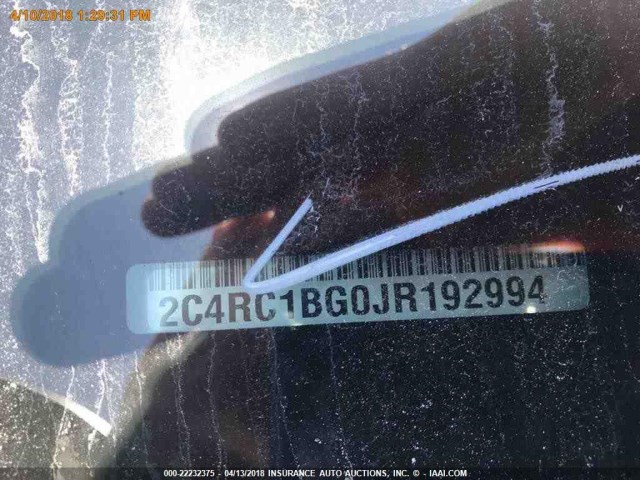 2C4RC1BG0JR192994 - 2018 CHRYSLER PACIFICA TOURING L BLACK photo 13