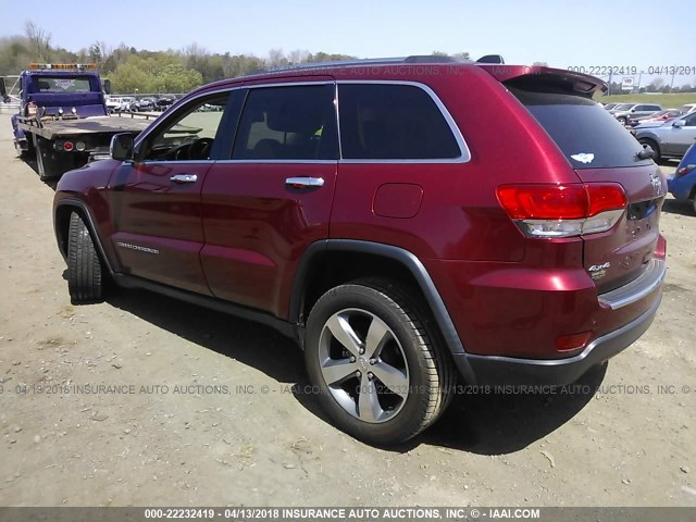 1C4RJFBG1EC112085 - 2014 JEEP GRAND CHEROKEE LIMITED RED photo 3