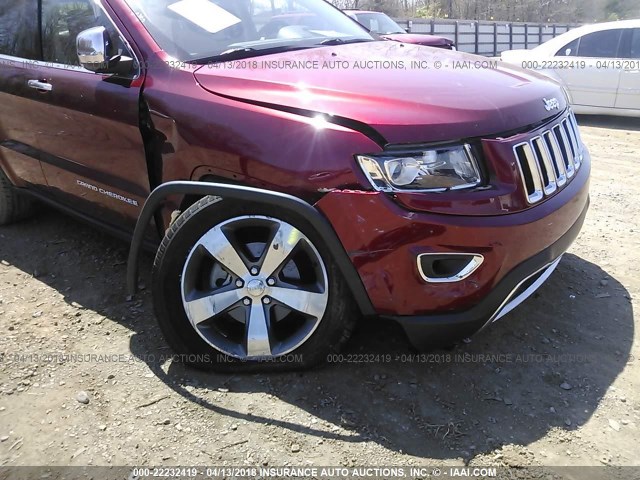 1C4RJFBG1EC112085 - 2014 JEEP GRAND CHEROKEE LIMITED RED photo 6